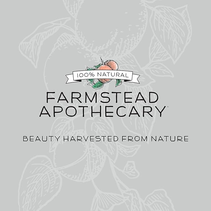 Farmstead Apothecary 100% Natural Lip Balm with Organic Beeswax, Organic Shea Butter & Organic Coconut Oil, Apricot 0.2oz (Pack of 2)