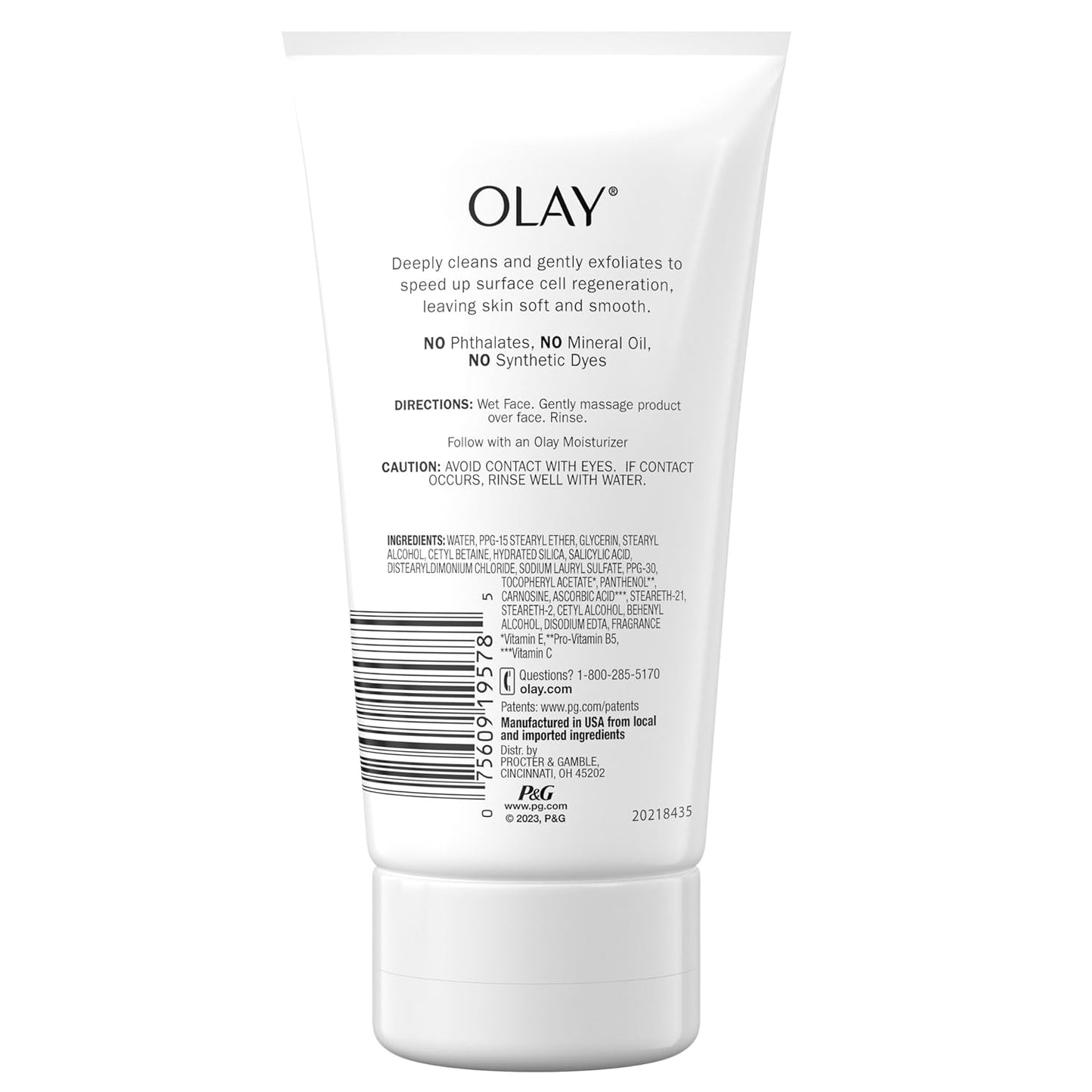 Olay Regenerist Regenerating Cream Cleanser Face Wash, 5 fl oz, Pack of 3
