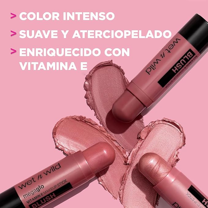 wet n wild Mega Glo Makeup Stick, Buildable Color, Versatile Use, Cruelty-Free & Vegan - Current Jam