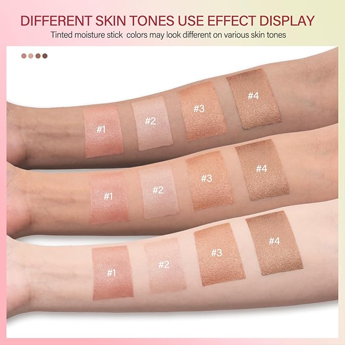 Cream Contour Stick, Face Cream Bronzer Makeup Stick Shimmer Highlighters Body Stick Blendable Long Lasting Highlighter Stick Silky Smooth Formula (1#, Warm Glow)