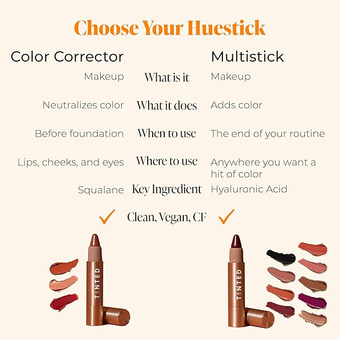 Live Tinted Huestick Multistick: Eye, Lip, & Cheek All In One Makeup stick with Hyaluronic Acid, Squalane, Twistable Crayon Design, Vegan Formula, Made for a Creamy Blendable Feel, Free 3g / 0.1oz