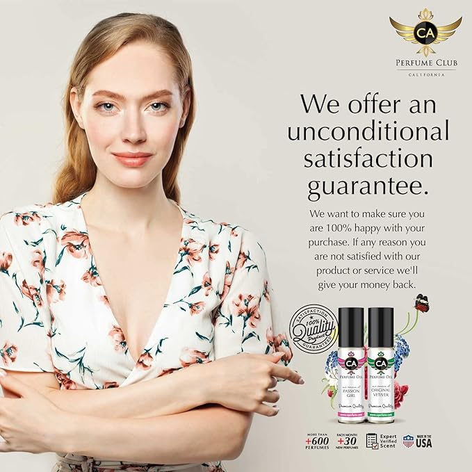 CA Perfume Impression of Clinic Happy Heart For Women Replica Fragrance Body Oil Dupes Alcohol-Free Essential Aromatherapy Sample Travel Size Concentrated Long Lasting Attar Roll-On 0.3 Fl Oz/10ml