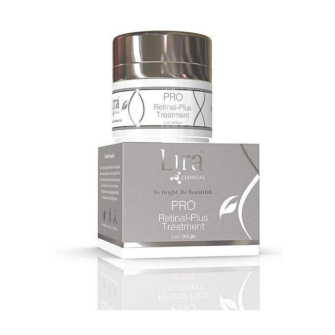 Lira Clinical PRO Retinal-Plus Treatment - Retinol Cream with Hyaluronic Acid, Salicylic Acid & Vitamin C - Helps Reduces Fine Lines & Wrinkles - All Skin Types - 1 fl oz