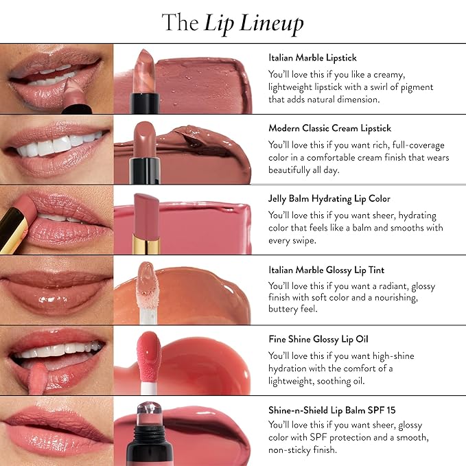 LAURA GELLER NEW YORK Italian Marble Glossy Lip Tint - Moisturizing Lip Gloss - Enriched with Shea, Mango and Cocoa Butters (01 Brunch Mimosa)