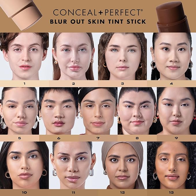 Milani Conceal + Perfect - Skin Tint Stick, Blur Out Tinted Moisturizer Makeup, Shade 003