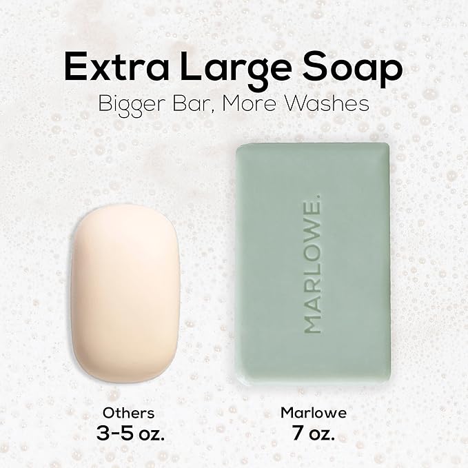 MARLOWE. No. 108 Lightly Exfoliating Soap Bar, 7oz (6 Bars) Polishing, Moisturizing & Cleansing Bar Soap for Men, Made with Natural Ingredients