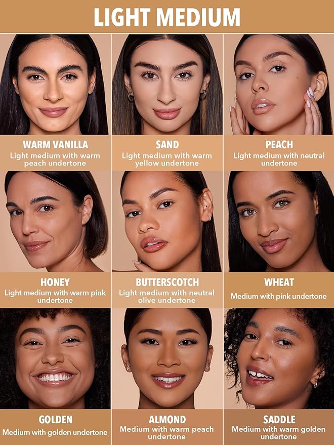 SHEGLAM SKin-Focus Full Coverage Powder Foundation Oil-Control Lightweight Face Pressed Powder Makeup-Peach