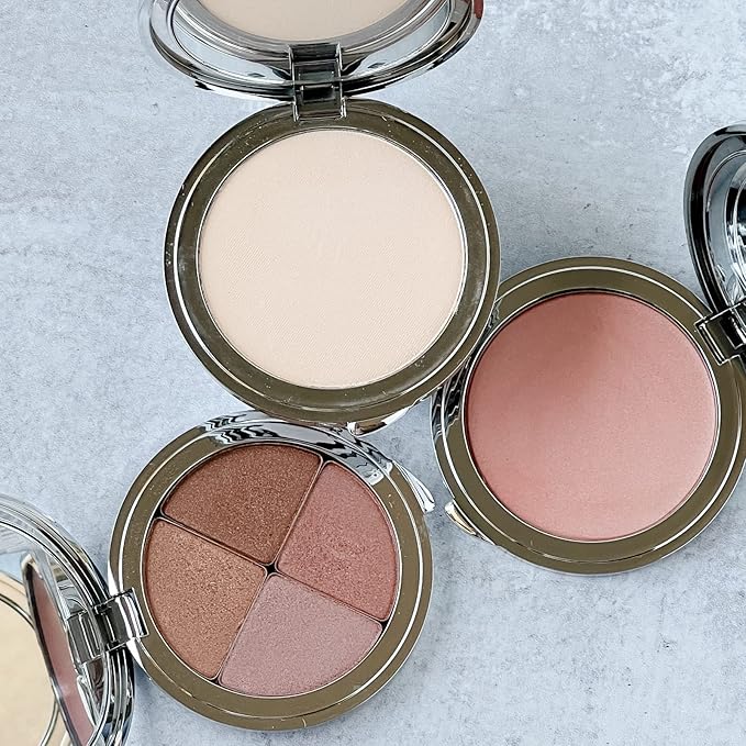 La Bella Donna Compressed Mineral Foundation - Face Powder Makeup Natural Looking Glowing Skin Wrinkle Defying Mattifying Finish Contour Makeup Long Lasting Full Coverage Sun Kissed Tan (Honey)