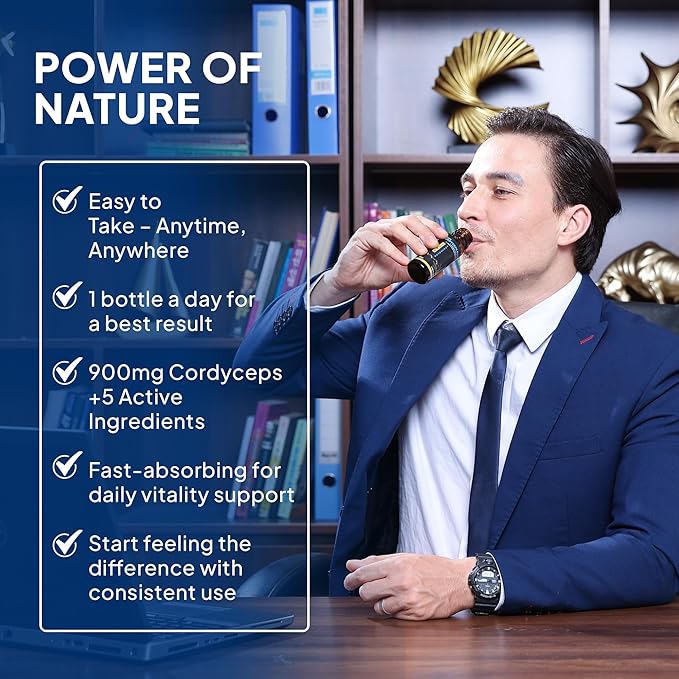 FINE JAPAN Cordyceps Plus: Premium Cordyceps Mushroom Extract and Macadamia Blend - Smart Drops Adaptogenic Mushrooms, Organic Mushroom Supplement for Energy & Immunity, Liquid Cordyceps (Pack of 10)