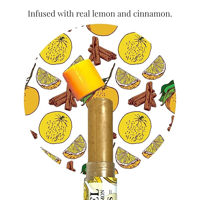 Helio Express Lip Moisturizing Balm, Vitamin E, Lemon + Cinnamon Flavor, Beeswax, 100% Natural, No SPF, Non-Tinted, 3 Pack