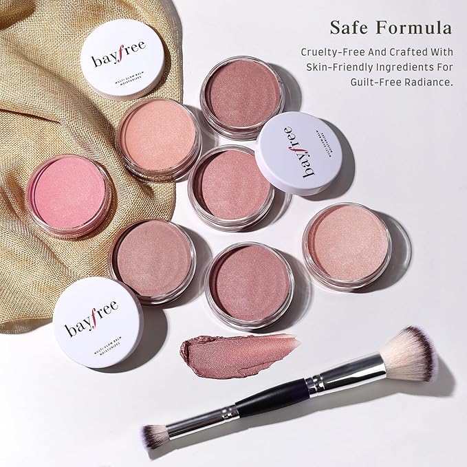 Multi Glow Balm Set, Cream Blush with Double-ended Brush, Radiant Finish, Hydrating, Creamy, Radiant Finish, Lightweight & Blendable Color, Face Balm