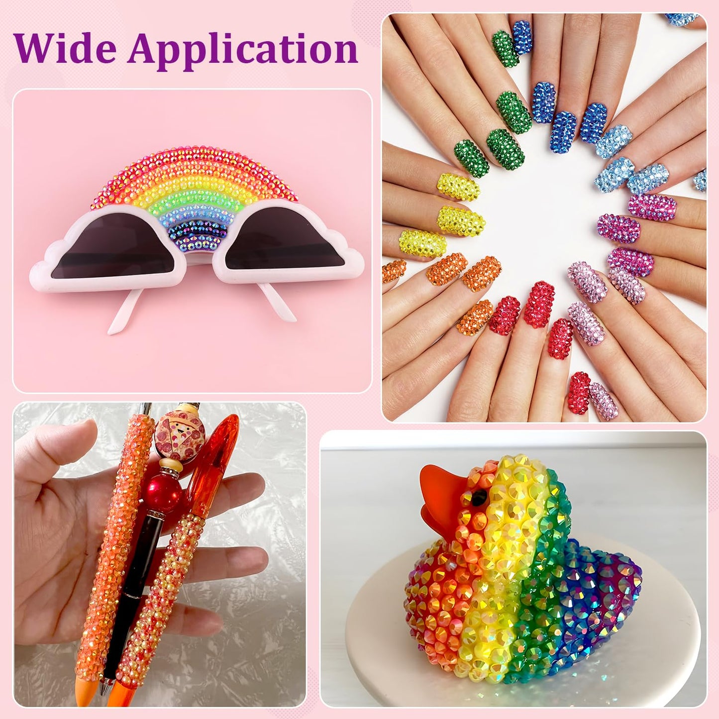 25000Pcs Resin Rhinestones with Tweezers for Crafting, Orange AB 2-6mm Mixed Sizes Bedazzling Crystal with 3Pcs 10ml B7000 Jewelry Glue for DIY Crafts Clothing Tumblers Shoes Fabric Nail Art