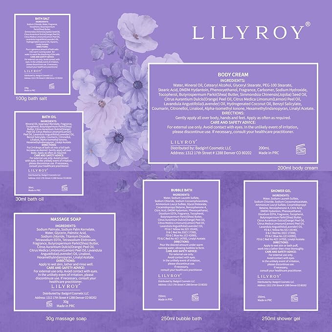 Mothers Day Gifts for Mom - 8 Pcs Lavender Bath & Body Gift Set for Women, Spa Gift Basket with Bath Bomb | Christmas, Birthday Gifts, Self Care & Pampering Gifts for Her, All Occasion Holiday Present