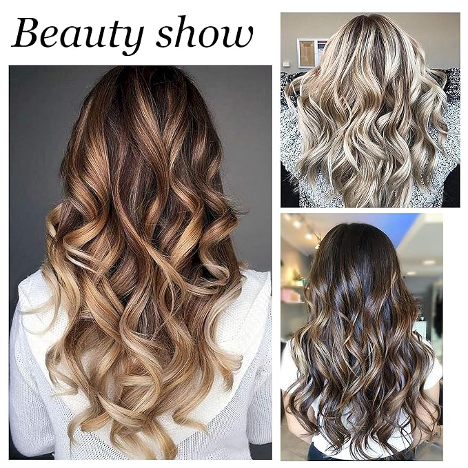 Aimin Soft Overnight Foam Curlers with Satin Sponge Rollers for Long Hair, No-Heat Curls (20 pcs, black)