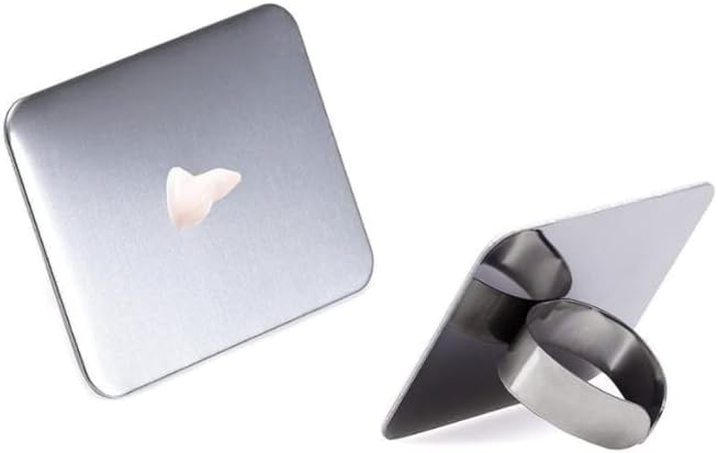 HLLMX 1 PCS Nail Art Palette Nail Art Palette Stainless Steel Cosmetic Makeup Palette Mini Nail Art Cosmetic Ring Palette DIY Art Design Paint Color Mixing Palette Metal Tool