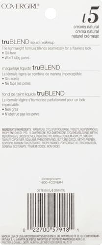 COVERGIRL Trublend Liquid Foundation, Creamy Natural, 1 Oz (Pack of 2)