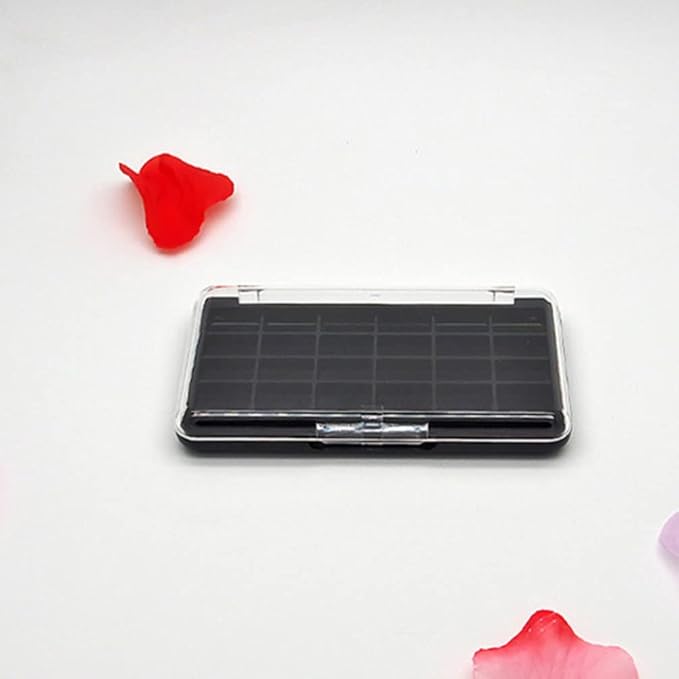 Empty Eyeshadow Palette Eyeshadow Makeup Palette Lipstick Container Makeup Empty Case for Blush Lipstick, 2Pcs 24 Grids