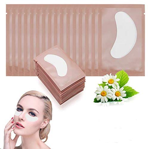 Adecco LLC 50 Pairs Eye Gel Pads, Eyelash Extension Under Eye Pads, Lint Free Lash Extension Under Eye Gel Patches for DIY False Eyelash Extension Makeup Supplies, Eye Mask Beauty Tool