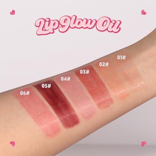 Lip Plumper Raspberry (0.19 Fl. Oz.) Lip Gloss Natural Lip Oil 2in1 Lip Care Serum for Beautiful Fuller-Looking Lips, Hydrating & Reduce Fine Lines,Peach