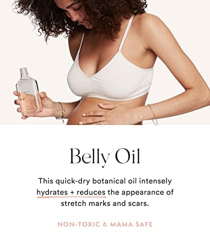 HATCH Belly Oil, Pregnancy & Postpartum Skincare for Stretch Marks, Quick-Drying for Full Body & Soothes Irritation, Plus Vegan, Clean & Plant-Based, 6.7 Fl Oz