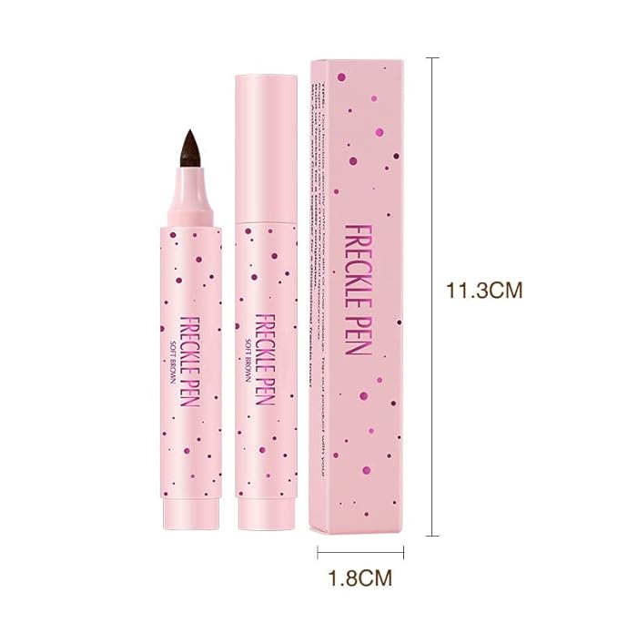 Freckle Pen Faux Freckle Pen Colour Pop Freckle Pen Supernaturally Realistic Freckles Makeup Brush Fantastic Freckles Pen Long-lasting Waterproof Soft-point Absorbent Pen For a Natural and Easy Makeup Look (soft brown)