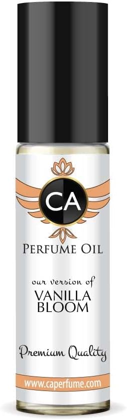 CA Perfume Impression of Emra Vanilla Bloom For Women & Men Replica Fragrance Body Oil Dupes Alcohol-Free Essential Aromatherapy Sample Travel Size Concentrated Long Lasting Roll-On 0.3 Fl Oz/10ml