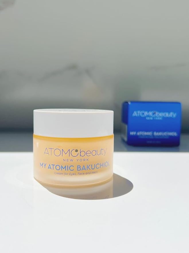 MY ATOMIC BAKUCHIOL Cream for Eyes, Face and Neck – Bakuchiol + Purified Quinoa Seed Polysaccharides | Anti-Aging, Lifting & Brightening | Retinol Alternative | Vegan & Dermatologically Tested – 45ml