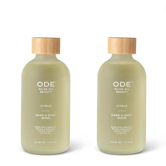 McEvoy Ranch Citrus Hand & Body Wash (2-pack) by ODE Olive Oil Beauty, Organic EVOO, California Made, Nourishing Foaming Wash