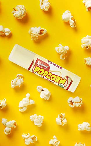 TREAT Jumbo Lip Balm, Organic & Cruelty Free (.50 OZ) (BUTTERED POPCORN BALM)