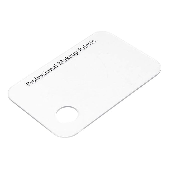 Makeup Palette with Spatula, Rotekt Clear Acrylic Makeup Nail Art Cosmetic Mixing Palette & Stainless Spatula Tool Applicators Set,Nail Holder Display Cosmetic Makeup Palette Tray Accessories