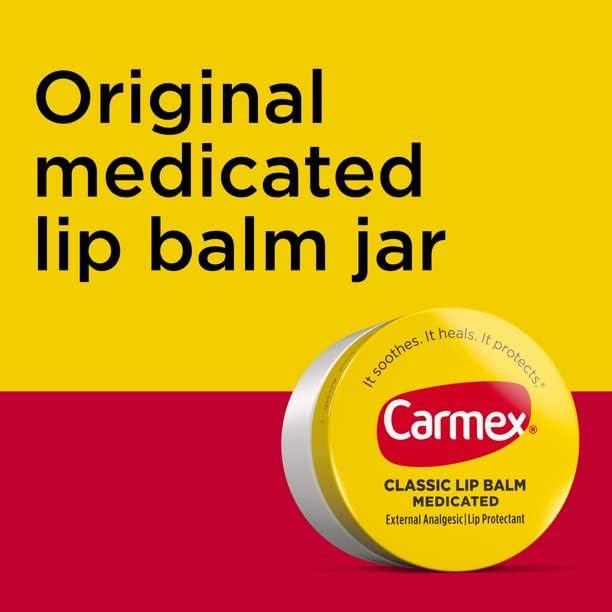 Carmex Classic Lip Balm Medicated 0.25 oz (Pack of 10)