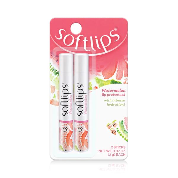 watermelon lip balm with intense hydration 2 sticks