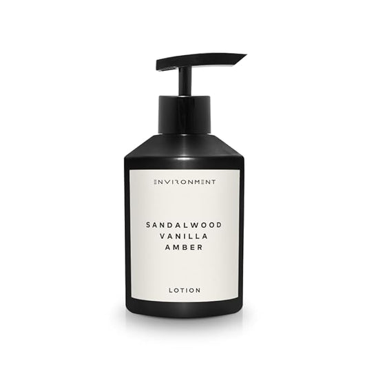 ENVIRONMENT Inspired by 5-Star Hotels HCS Lotion, 300ml Luxury Scented (Sandalwood | Vanilla | Amber) Bathroom Luxury, Men & Women High-End Body Lotion, Hand Cream, Dry Skin Treatment