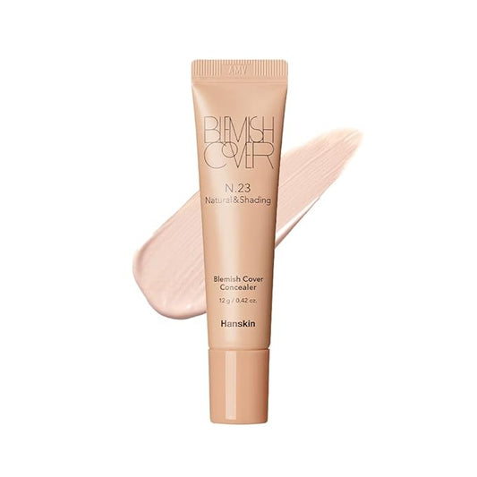 Hanskin New Blemish Cover Full Coverage Concealer, Semi Matte Creamy Formula, Flawless Finish, Korean Cosmetic [Natural/12g]