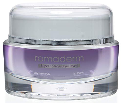 Romaderm- Super Collagen Eye Cream-Dark Circles, Puffiness, Wrinkles and Bags - The Most Effective Anti-Aging Eye Cream for Under and Around Eyes