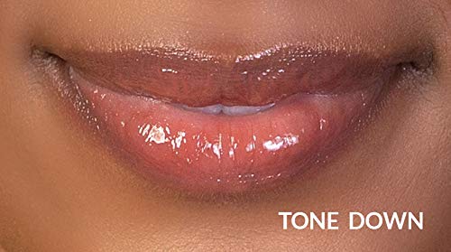 VASANTI Lip Plumper Hyaluronic Boost - Glossy, Non-Sticky, Paraben-Free, Hydrates, Softens and Volumizes Lips Natural Lip Plump Enhancer (Tone Down - Nude Brown)