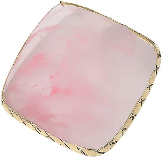 Square Nail Art Palette Painting Makeup Palette Tray Cosmetic Nail Gel Polish Colors Mixing Pallet Pink