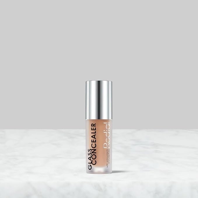 Rodial Glass Concealer Shade 4 - Luminous, Full-Coverage Cream with Peptides and Antioxidants for Flawless Skin, 0.1 fl. oz.