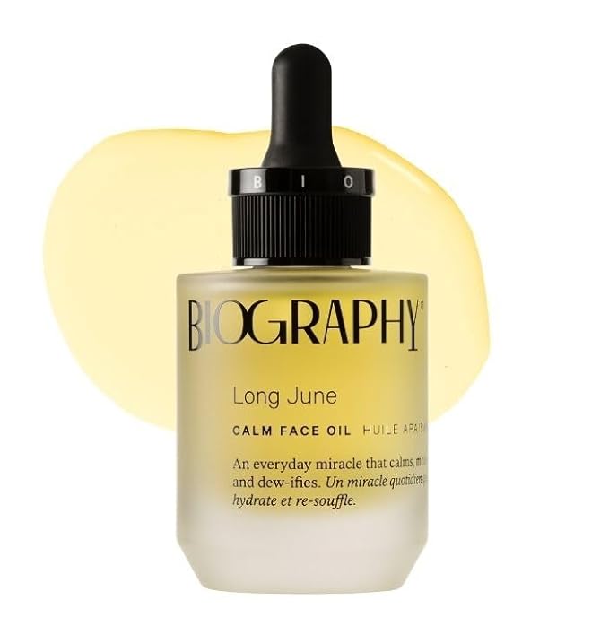 Biography Long June Quieting Face Oil, 13ml- Natural Smoothing & Clarifying Dry Oil. Clarifying, Moisturizing & Hydrating Beauty Facial Oil for Women w/Camellia, Vitamin E & Marula