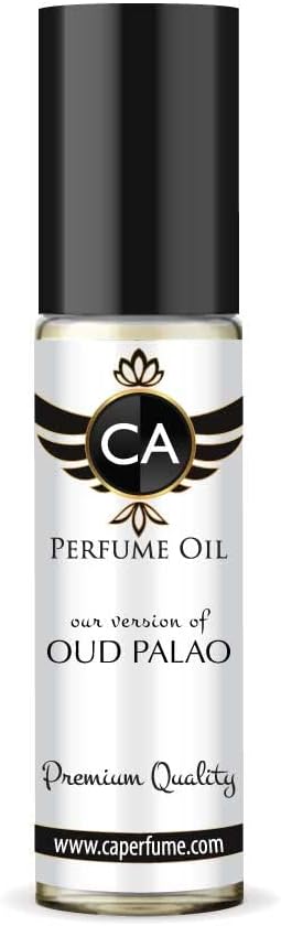 CA Perfume Impression of Oud Palao For Women & Men Replica Fragrance Body Oil Dupes Alcohol-Free Essential Aromatherapy Sample Travel Size Concentrated Long Lasting Attar Roll-On 0.3 Fl Oz/10ml