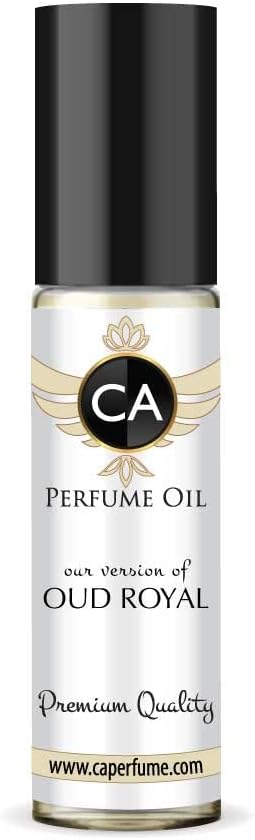 CA Perfume Impression of Oud Royal For Women & Men Replica Fragrance Body Oil Dupes Alcohol-Free Essential Aromatherapy Sample Travel Size Concentrated Long Lasting Attar Roll-On 0.3 Fl Oz/10ml