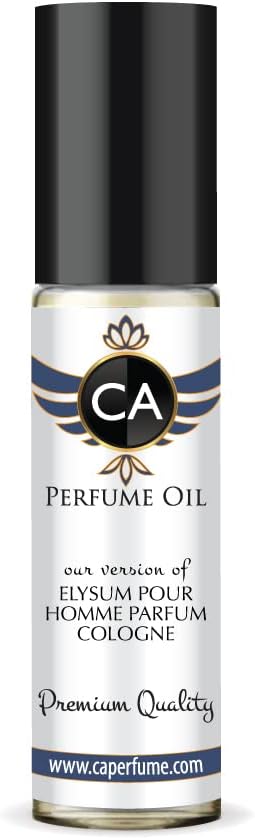 CA Perfume Club Impression of Rojadoor Elysium Pour Homme Parfum For Men Replica Fragrance Body Oil Dupes Alcohol-Free Essential Aromatherapy Sample Travel Size Long Lasting Roll-On 0.3 Fl Oz/10ml
