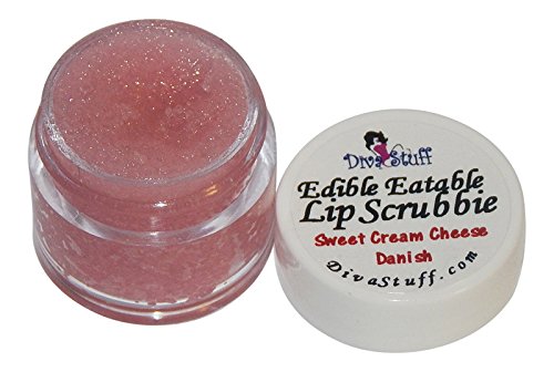 Diva Stuff Ultra Hydrating Lip Scrub for Soft Lips, Gentle Exfoliation, Moisturizer & Conditioner, Sweet Cream Cheese Danish – ¼ oz (Made in the USA)