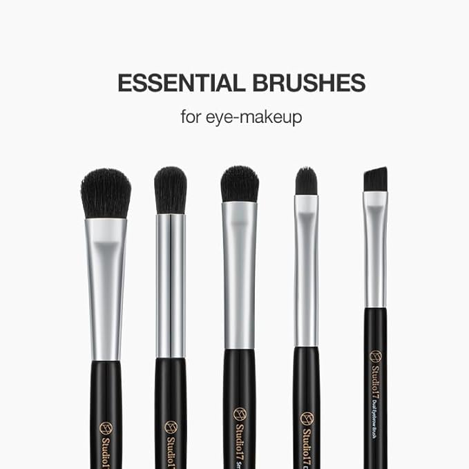 Eye Makeup Brush Set 5 Pcs | Small & Portable Eye Shadow Brushes | Korean Eye Makeup Brushes | Premium Synthetic Bristles for Professionals