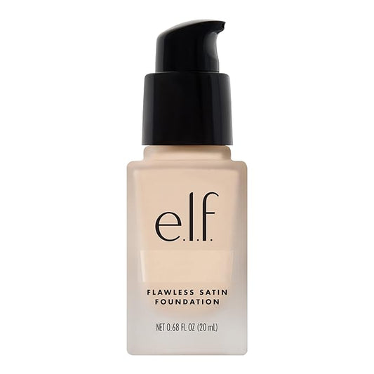 e.l.f. Flawless Finish Foundation, Lightweight & Medium Coverage, Semi-Matte Finish, Pearl, 0.68 Fl Oz (20mL)