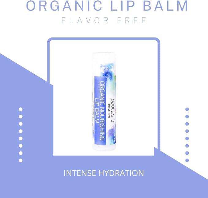Lip Balm - Organic Natural USDA Certified 100% - Accelerates Healing - Unscented Moisturizing Balm Stick - Prevent Dry Cracked Lips - Hand-Crafted in Santa Barbara, California - 4 Pack Never Run Out