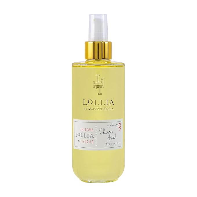 LOLLIA In Love Dry Body Oil, 6.8 Fl. Oz. – Classic Petal – Women’s, Scented, Moisturizing, Dry Body Oil for Women, For All Skin Types