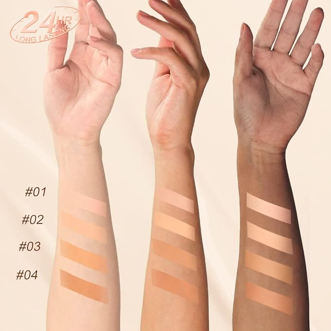 Ultra Matte Liquid Foundation Makeup, Full Coverage Shine Free Foundation Cream for Oily Skin, Waterproof Natural Face Foundation Make-Up Lasts Up to 24HR, 0.7Oz (#04)