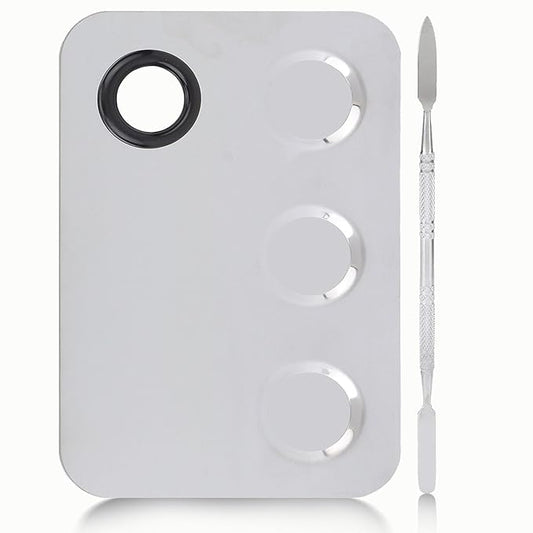 Makeup Palette, Professional Makeup Palette Cosmetic Mixer Cosmetic Palette Makeup Coloring Tools Makeup Tool With Spatula Suitable for Mixing Cosmetic Colors