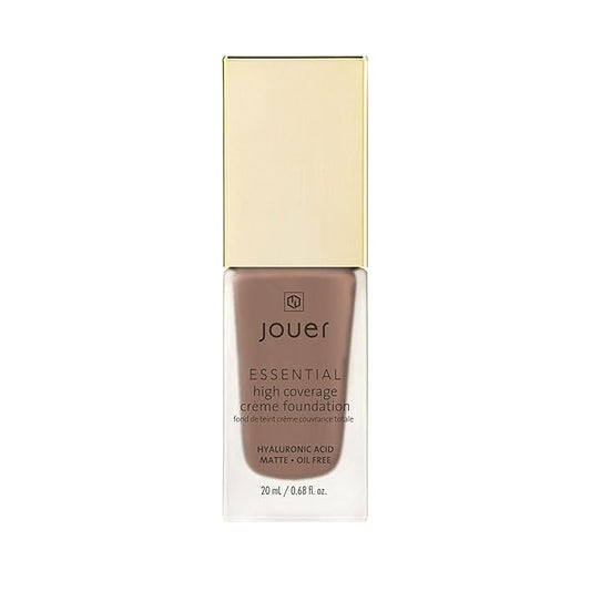 Jouer Essential High Coverage Crème Foundation - Available in 50 Shades for All Skin Tones - Healthy Ingredients - Paraben, Gluten & Cruelty Free - Vegan Friendly